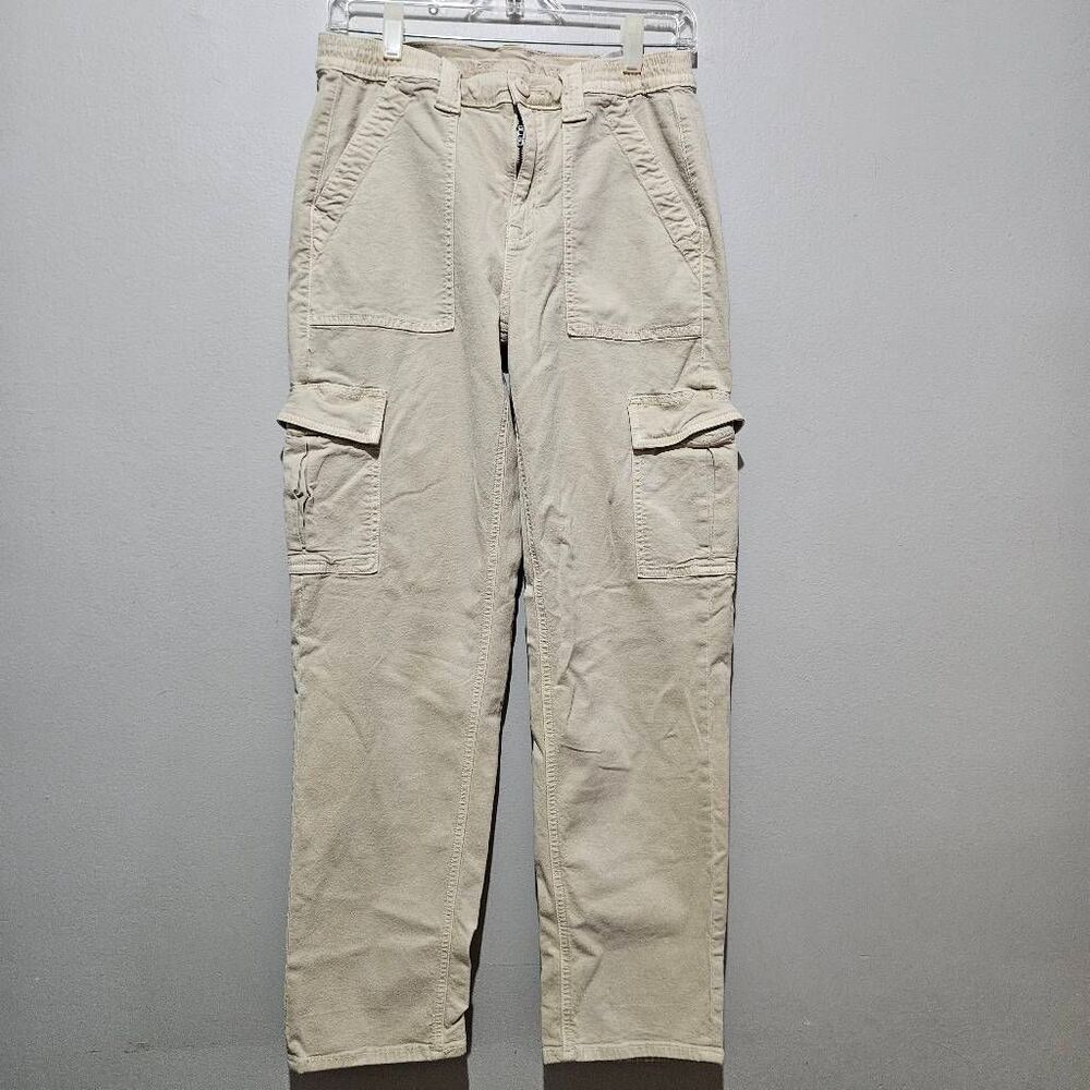 American Eagle Cargo Pants Women Beige Stretch Preppy Size 8 Regular